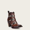 Wholesale Cuadra Handwoven Brown Leather Bootie