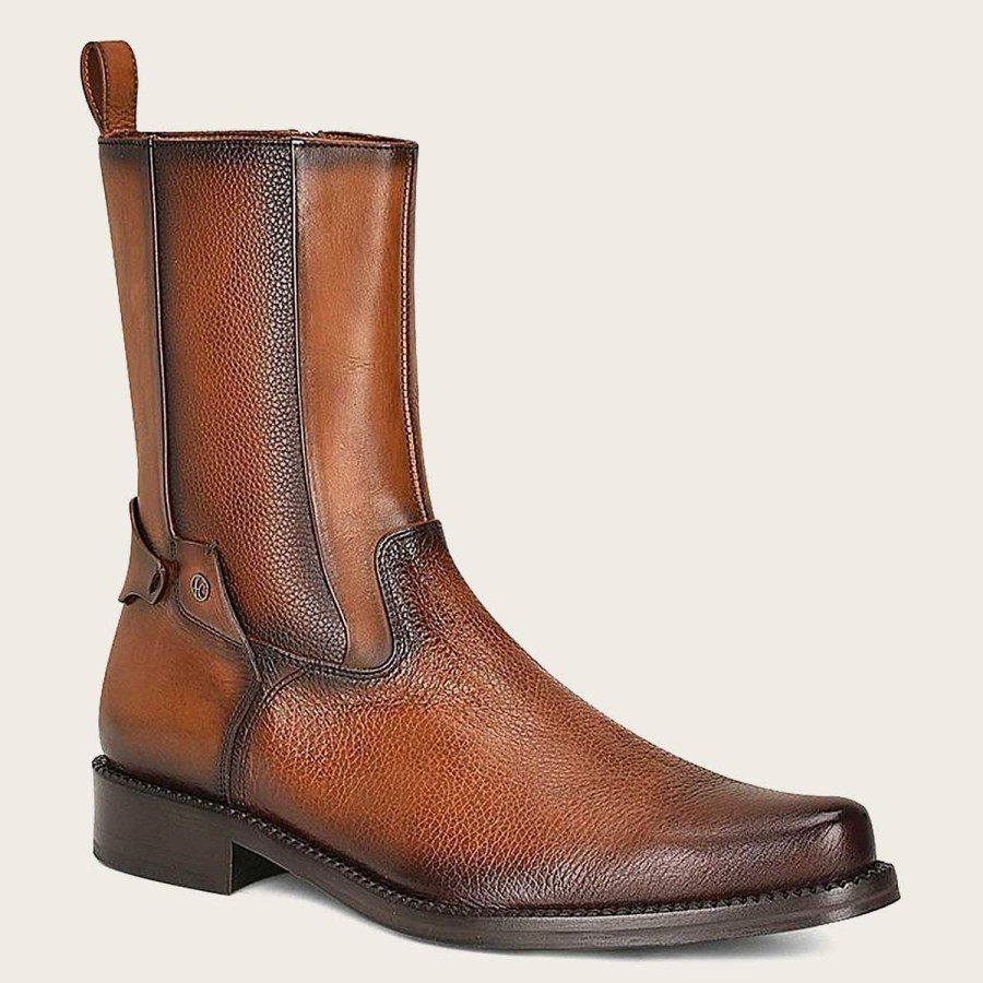 Online Cuadra Hand-Painted Honey Deer Leather Boot