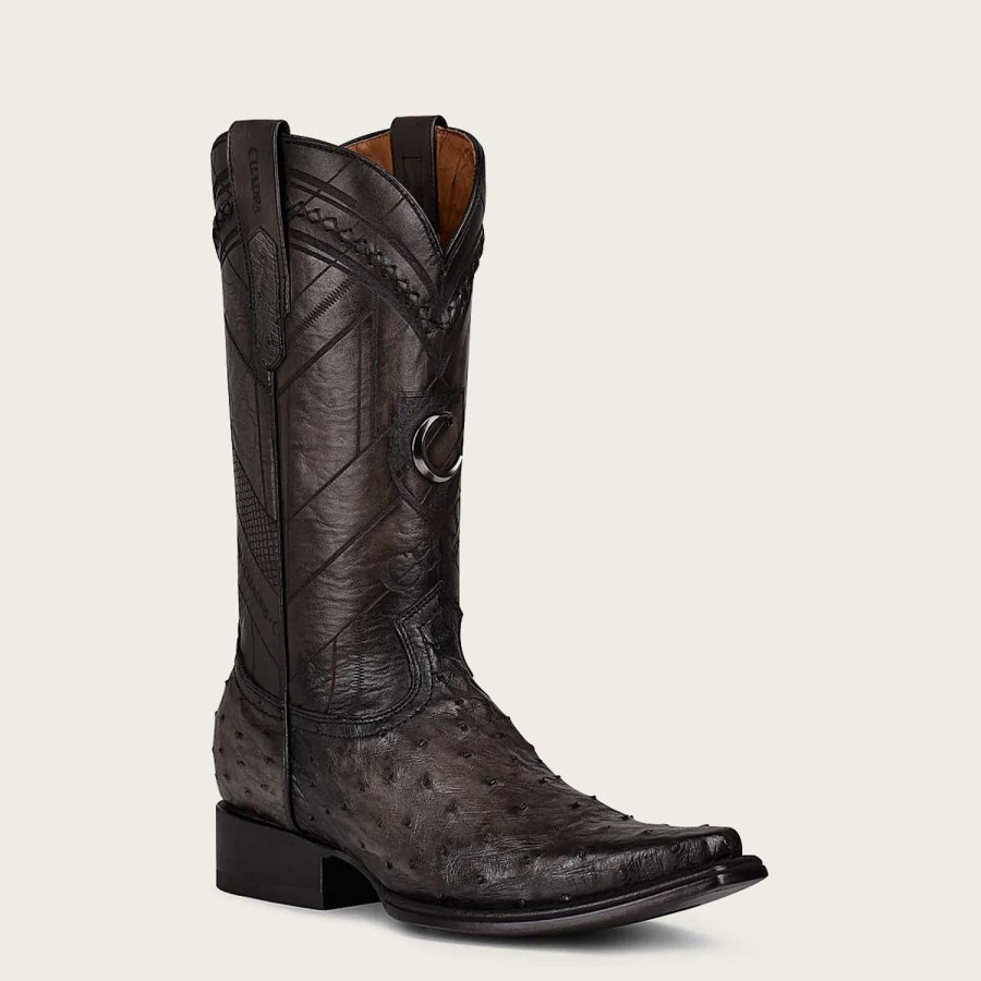 Hot Cuadra Engraved Grey Exotic Leather Boot