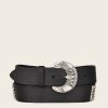 Clearance Cuadra Casual Black Leather Western Inspired Belt