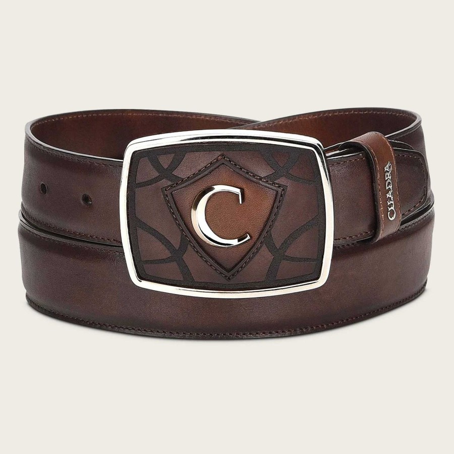 New Cuadra Brown Leather Western Belt