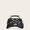 New Cuadra Black Exotic Leather Asymmetrical Handbag