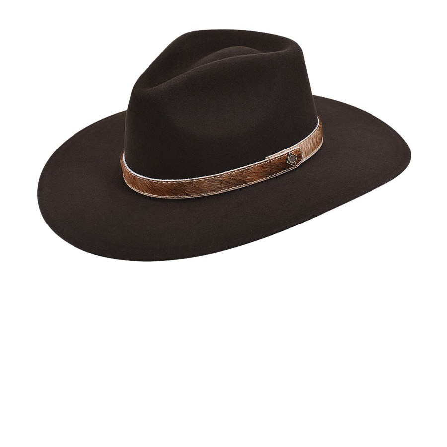 Wholesale Cuadra Brown Wool Hat