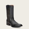 New Cuadra Dress Cowboy Boots, Engraved Black Deer Leather