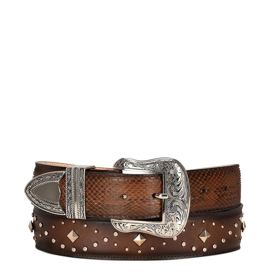 Online Cuadra Handwoven Honey Exotic Leather Cowgirl Belt