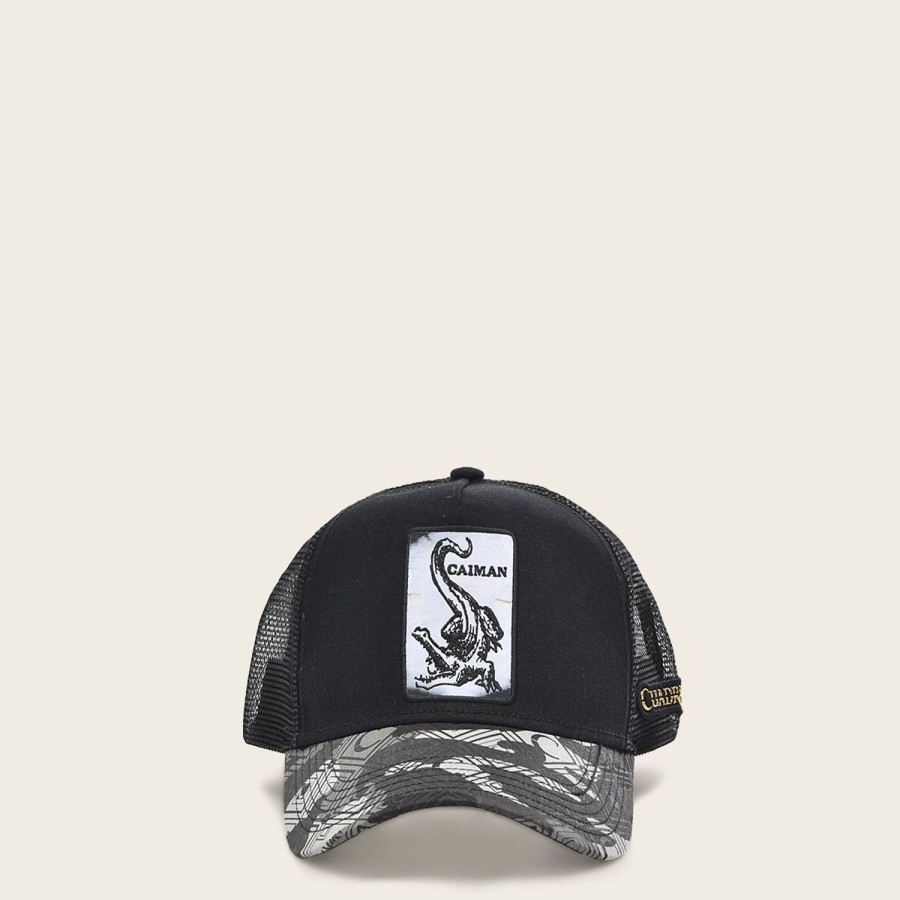 Clearance Cuadra Black Snapback Cap With Alligator Patch