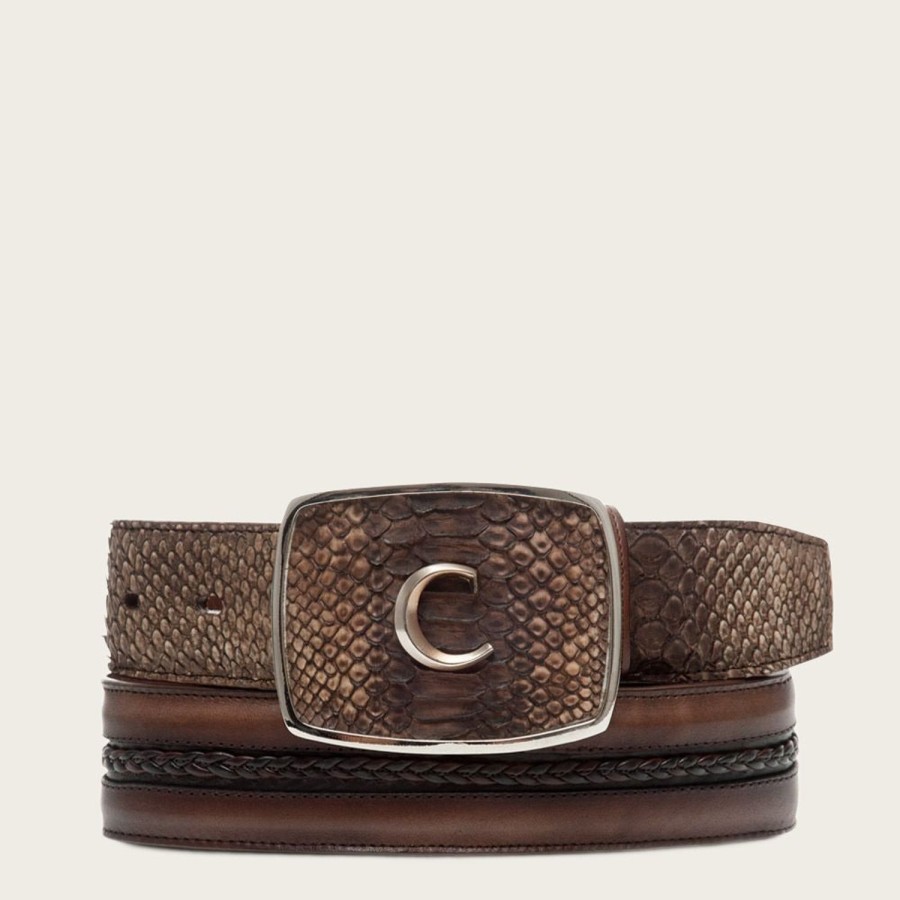 Best Cuadra Brown Exotic Leather Cowboy Belt