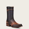 Clearance Cuadra Brown Hand-Painted Engraved Dress Boots