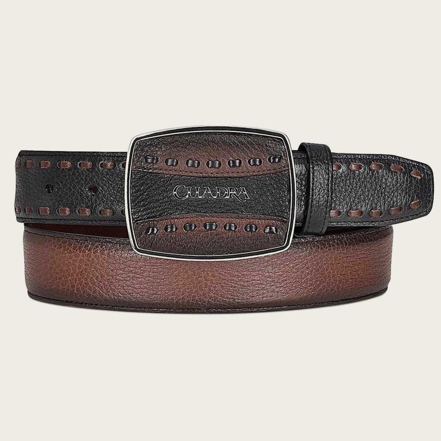 Online Cuadra Brown Leather Cowboy Beltbrown Leather Cowboy Belt