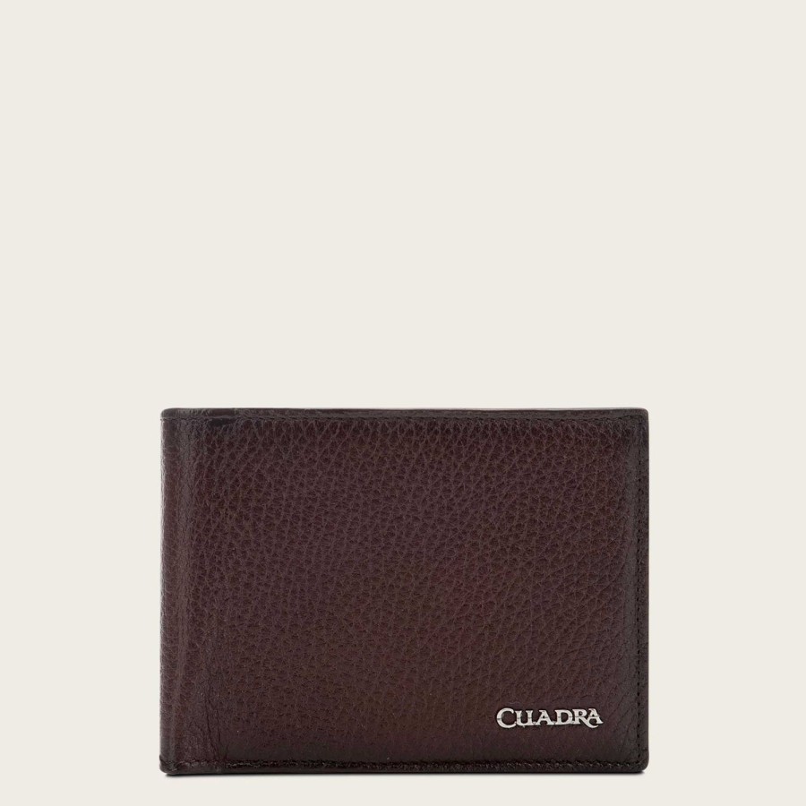 Best Cuadra Brown Handmade Bifold Deer Leather Wallet