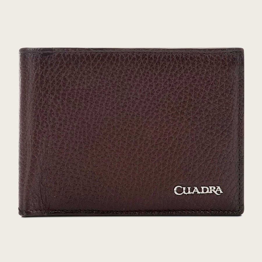 Best Cuadra Brown Handmade Bifold Deer Leather Wallet