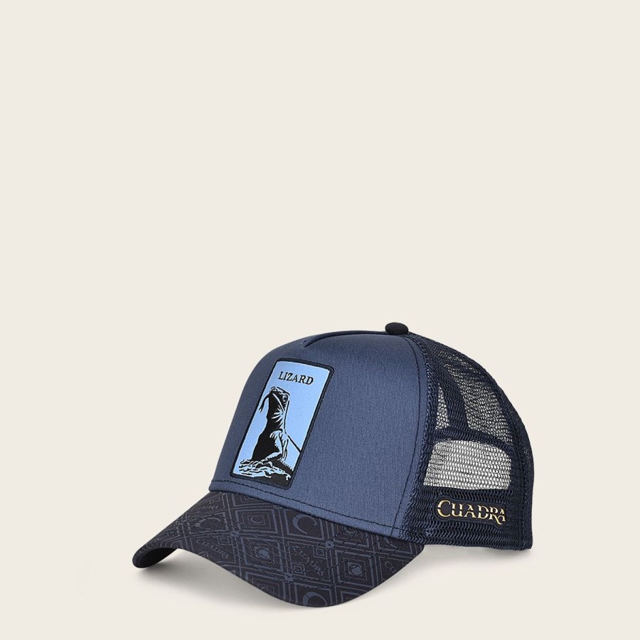 Online Cuadra Blue Snapback Cap With Lizzard Patch