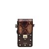 Wholesale Cuadra Brown Exotic Leather Cell Phone Bag