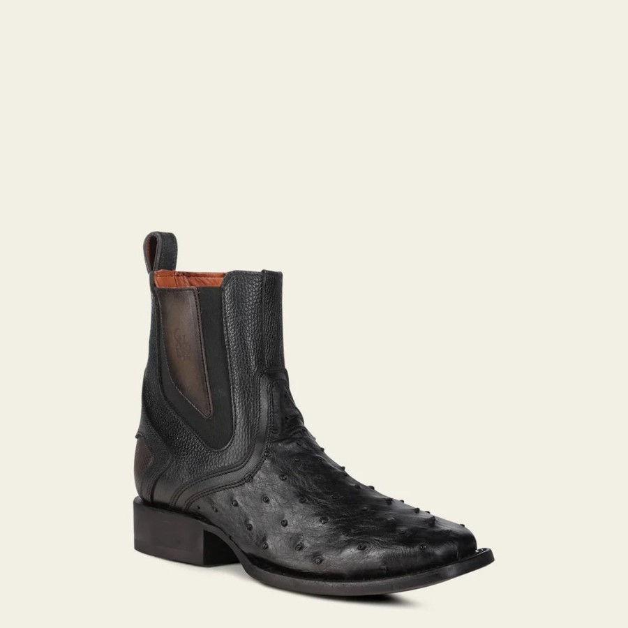 Hot Cuadra Black Exotic Leather Urban Boots