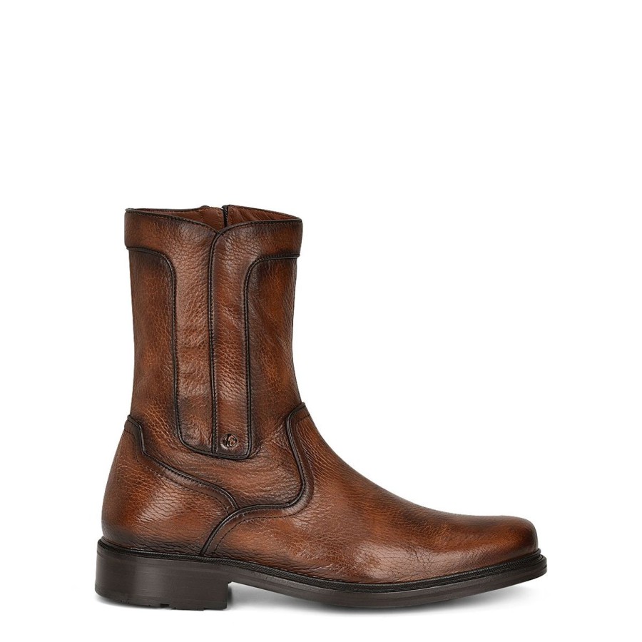 Online Cuadra Hand-Painted Honey Leather Dress Boot