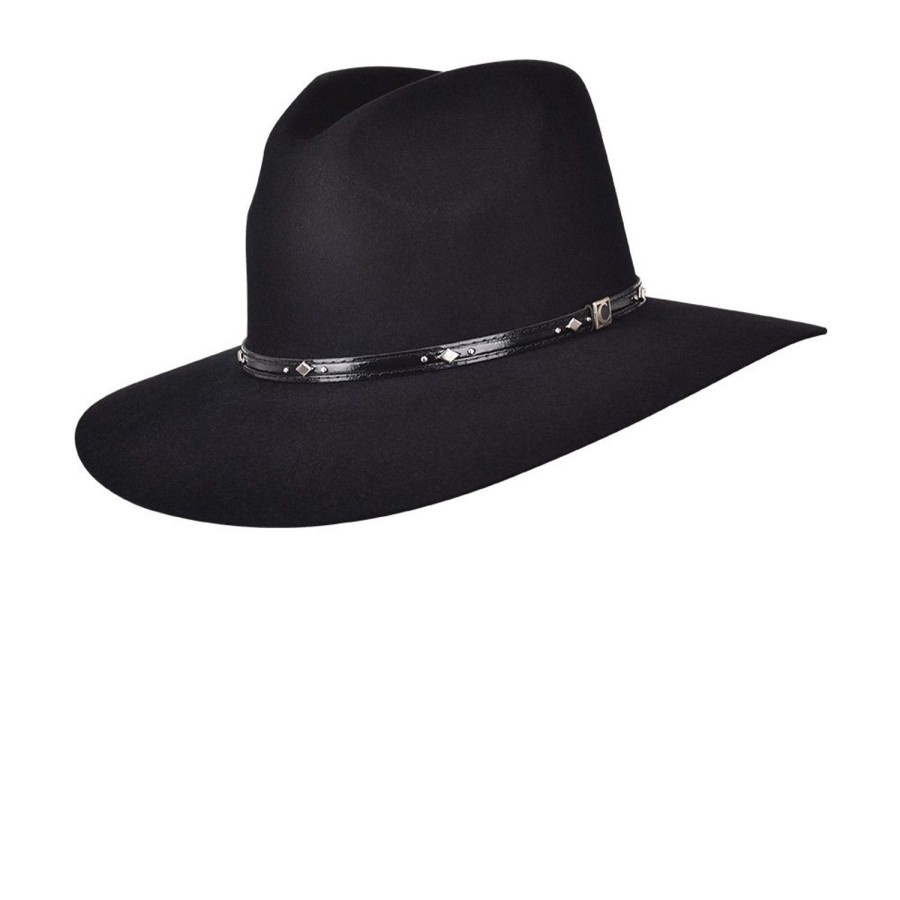 Hot Cuadra Outdoor Safari Black Hat With Leather Belt