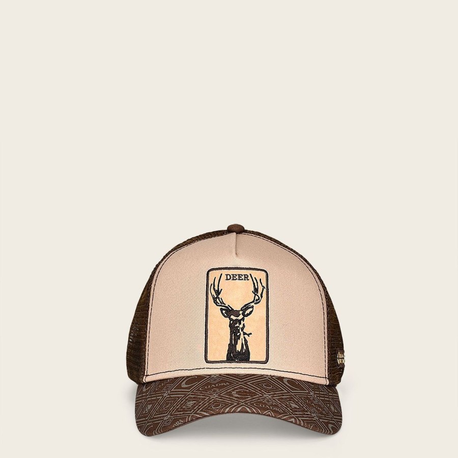 Clearance Cuadra Brown Snapback Cap With Deer Patch