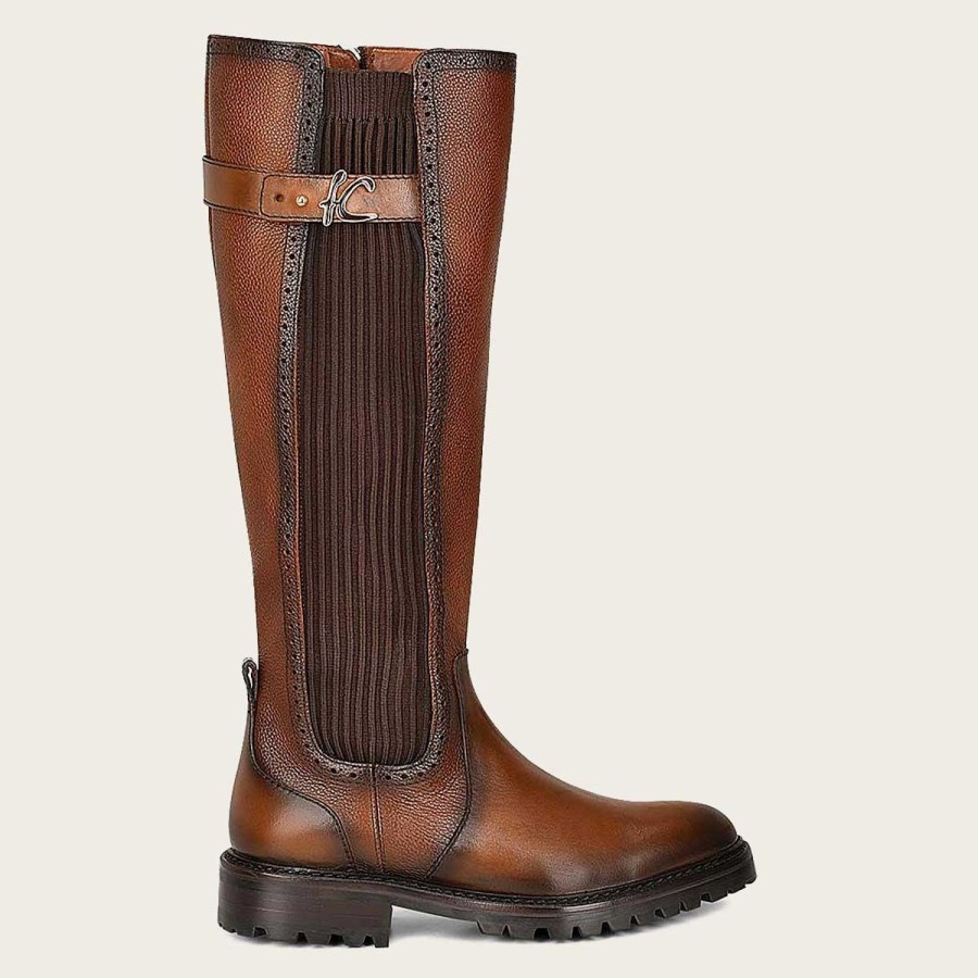 Clearance Cuadra High Boot Honey Bovine Leather Boot