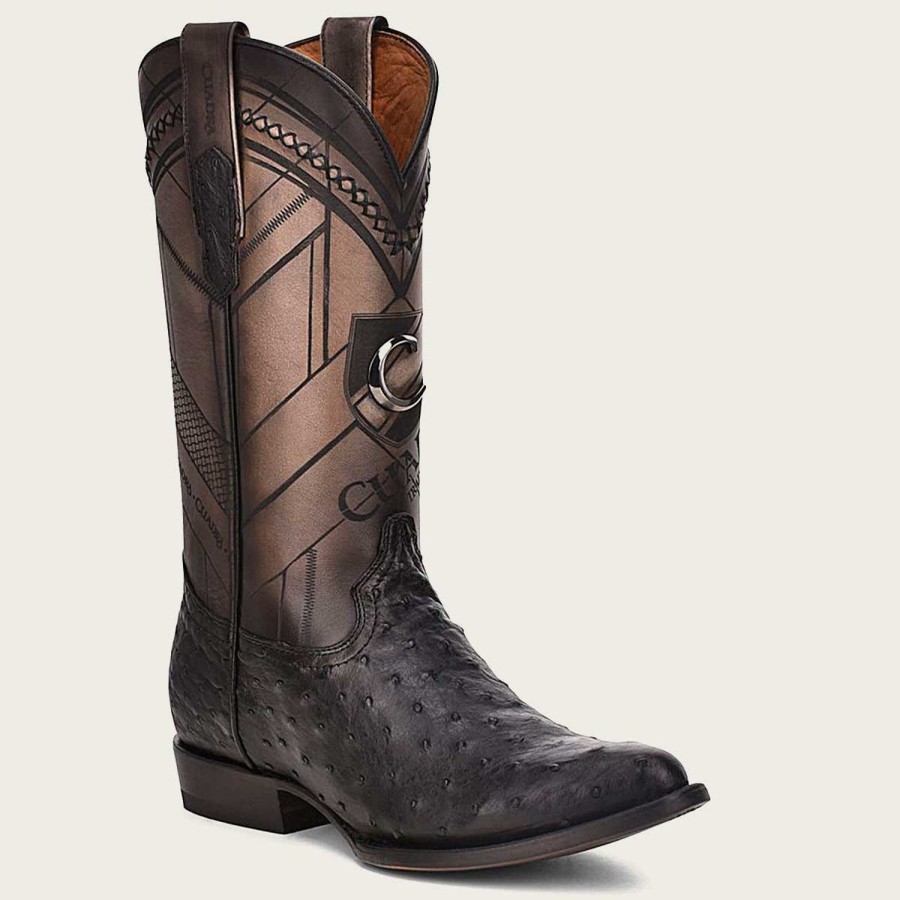 Best Cuadra Engraved Ostrich Leather Western Boot