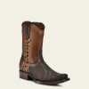 Online Cuadra Engraved Honey Leather Casual Boot