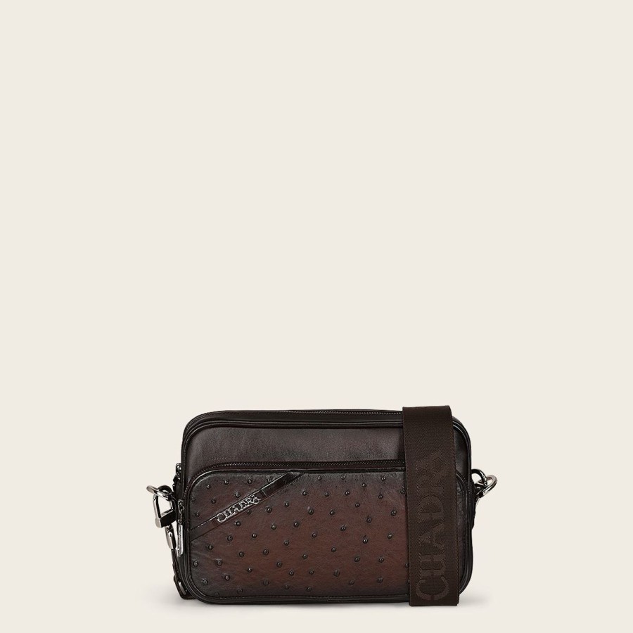 Hot Cuadra Dark Brown Exotic Leather Shoulder Bag