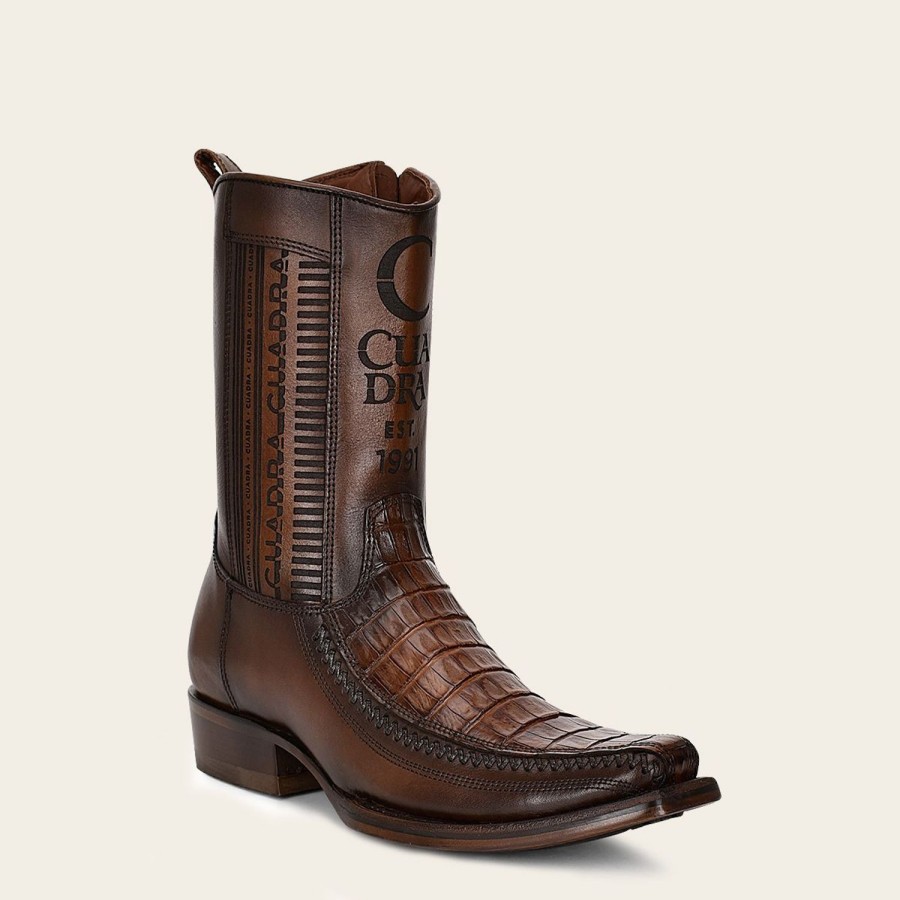 Hot Cuadra Brown Exotic Leather Cowboy Boots