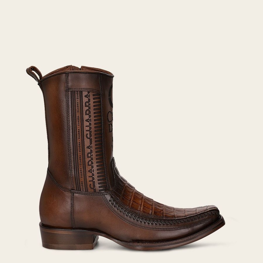 Hot Cuadra Brown Exotic Leather Cowboy Boots