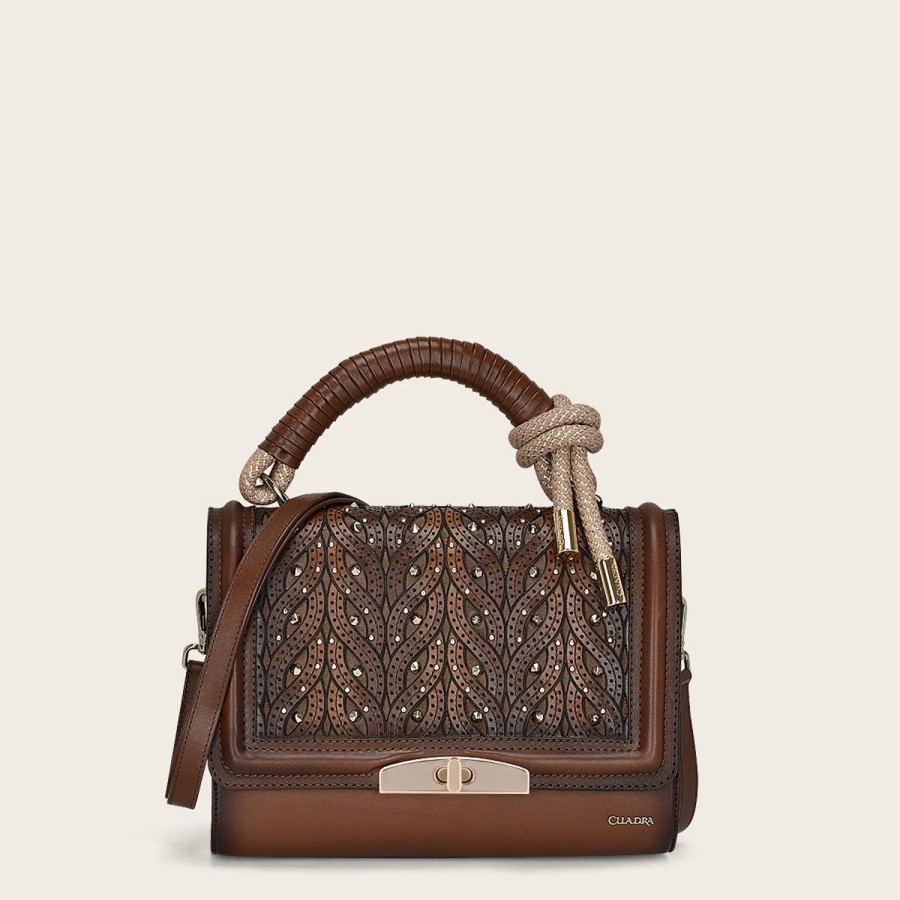 Clearance Cuadra Brown Handcrafted Handbag With A High Detailed Stitching