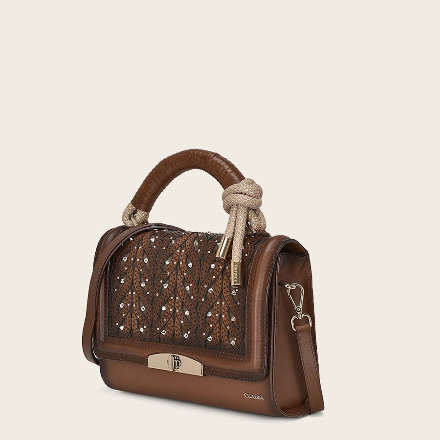 Clearance Cuadra Brown Handcrafted Handbag With A High Detailed Stitching