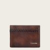 Online Cuadra Brown Handmade Interwoven Detail Leather Wallet