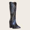 Hot Cuadra High Black Leather Western Boot