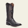 New Cuadra Engraved Black High Exotic Leather Cowboy Boots