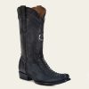 Wholesale Cuadra Hand-Painted Traditional Blue Python Leather Boot