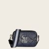 Clearance Cuadra Blue Exotic Leather Crossbody Bag