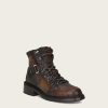 Best Cuadra Brown Ostrich Leather Urban Ankle Boots