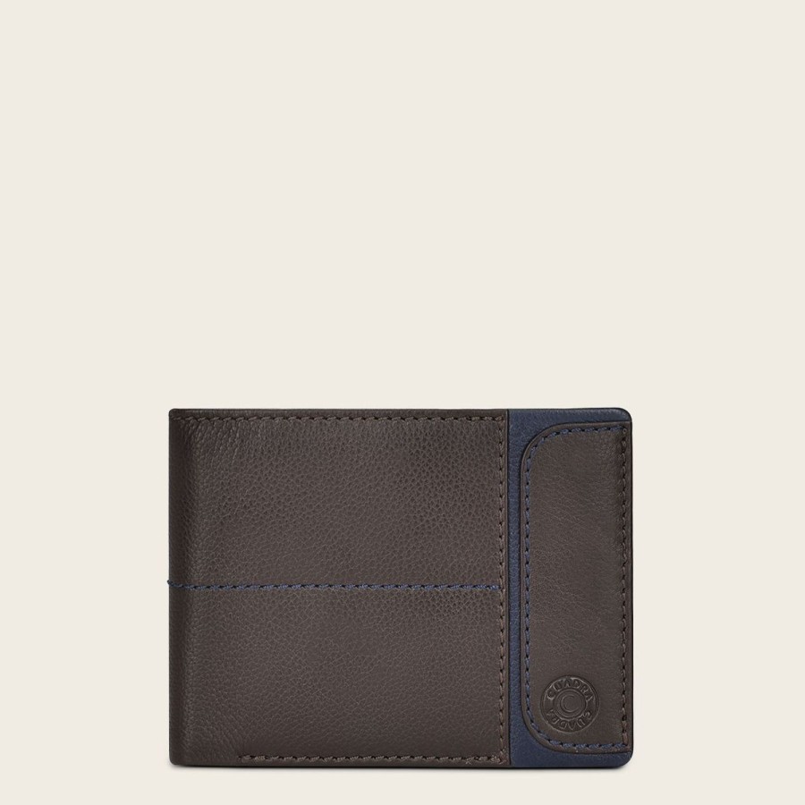 New Cuadra Brown Bovine Bifold Leather Wallet