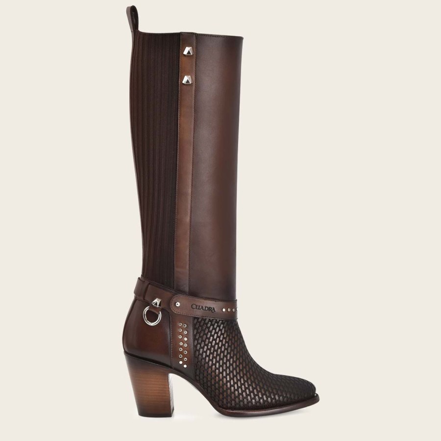 Hot Cuadra Stylish Brown Honey Leather Tall Boot