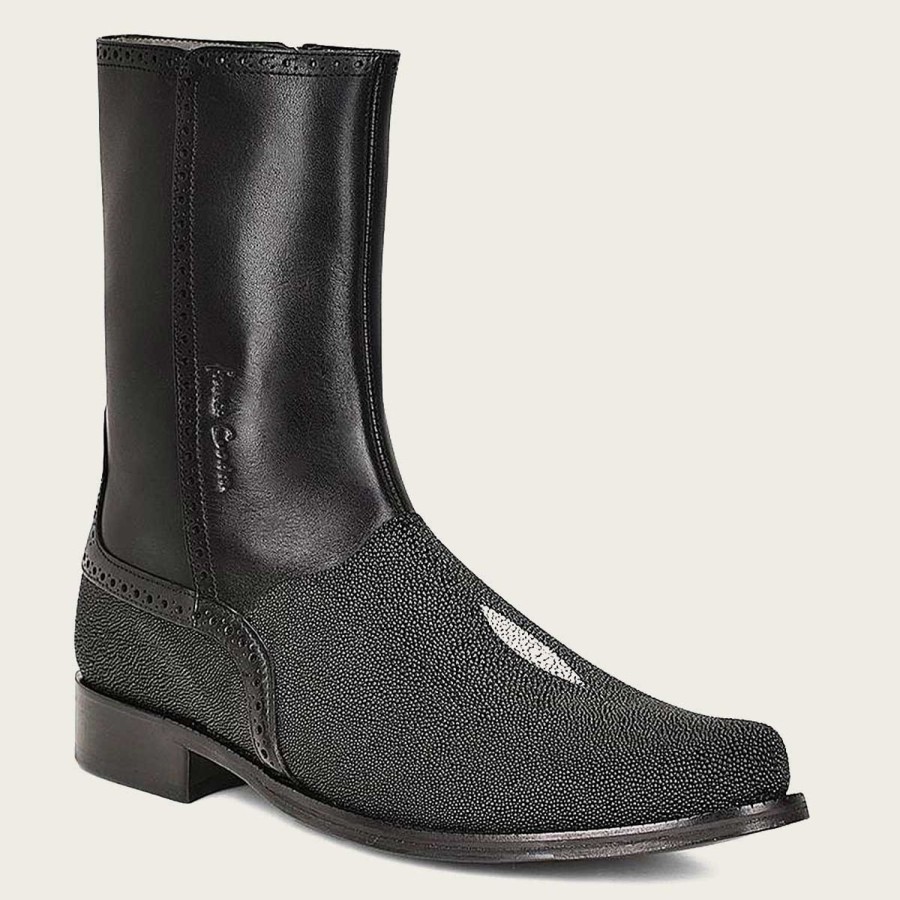 Wholesale Cuadra Black Stingray Leather Men'S Boots By Franco Cuadra