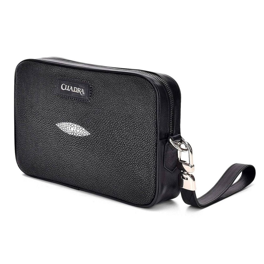 Wholesale Cuadra Handmade Black Leather Document Bag