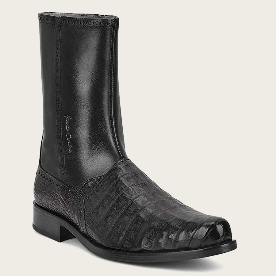 Best Cuadra Hand-Painted Exotic Black Leather Boots By Franco Cuadra