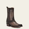 Clearance Cuadra Engraved Brown Leather Casual Boot