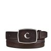 Clearance Cuadra Dark Brown Perforated Western Belt