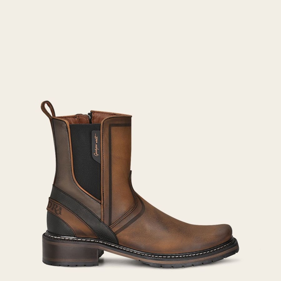 Clearance Cuadra Brown Urban Boots With Matte Finish And Rubber Sole