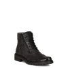 Hot Cuadra Hand-Painted Black Shark Leather Ankle Boots By Franco Cuadra