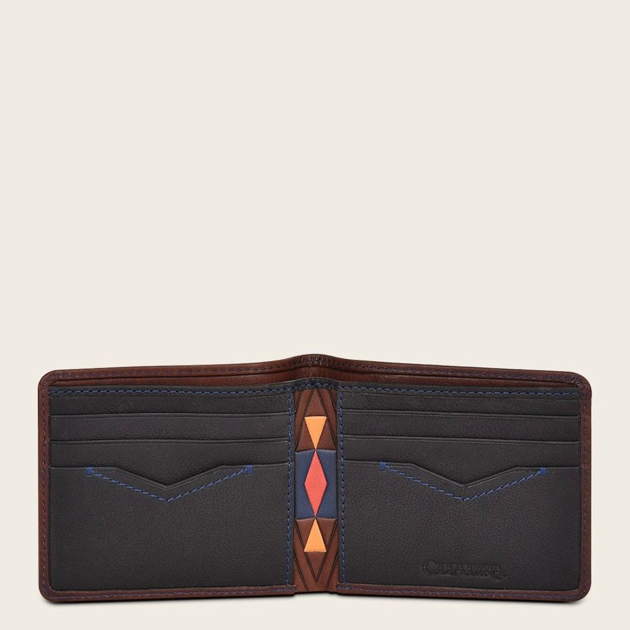 Online Cuadra Brown And Colored Bovine Leather Wallet