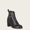 Best Cuadra High Heel Urban Black Leather Bootie