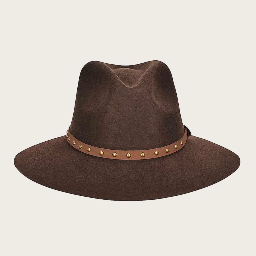 Best Cuadra Chocolate Brown Safari Wool Hat With Leather Headband