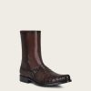 Online Cuadra Hand-Painted Exotic Brown Leather Boots