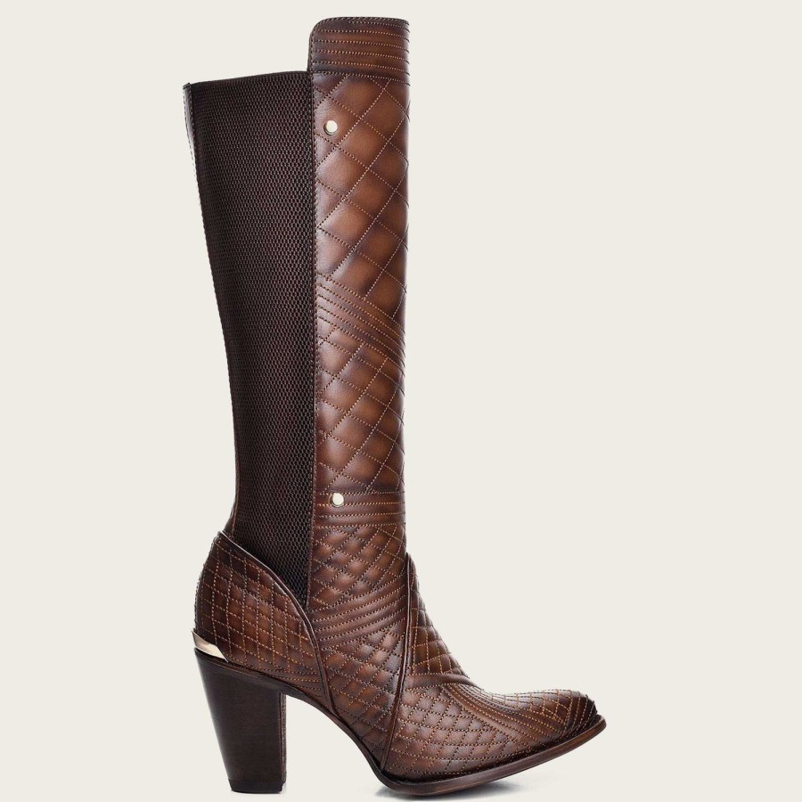 Best Cuadra Embroidered Brown Leather Boot